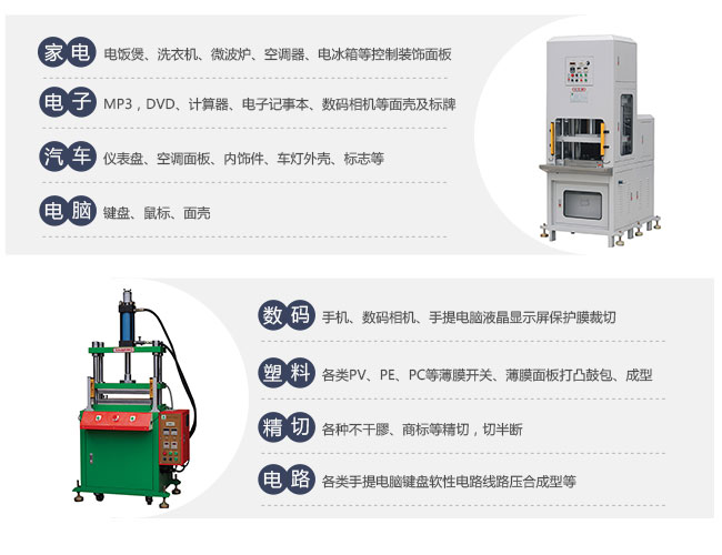 熱壓成型機應用行業(yè)