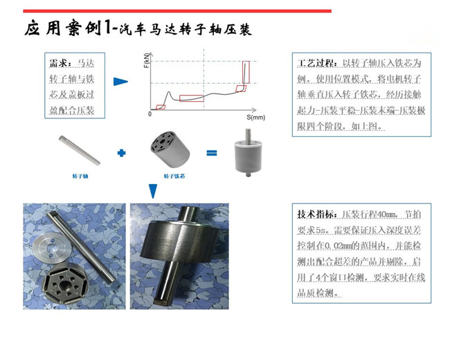 深圳伺服壓力機在馬達、電機、軸承壓裝上的應用